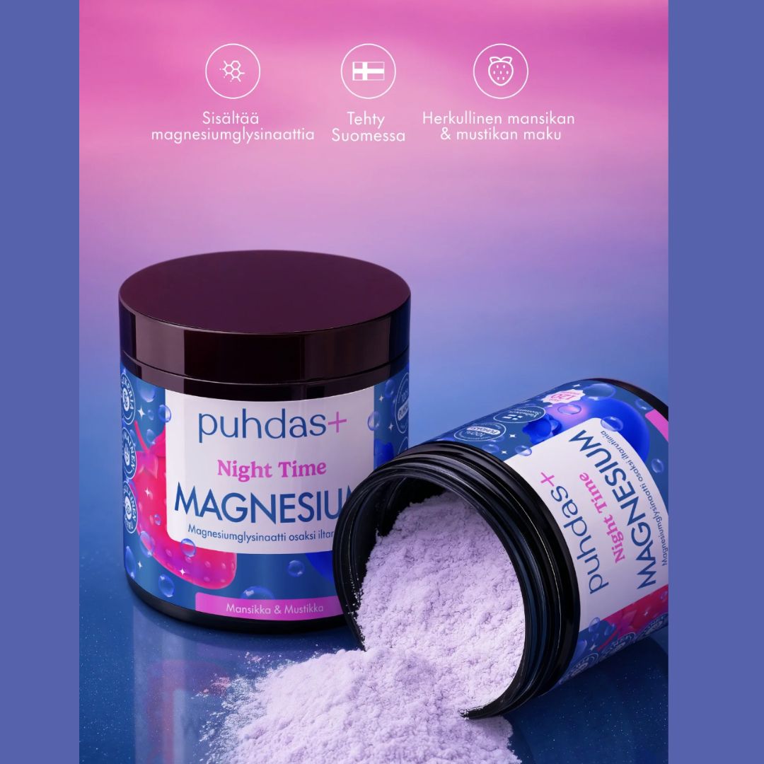 NIGHT TIME MAGNESIUM / JAUHE / MANSIKKA & MUSTIKKA / 80 g