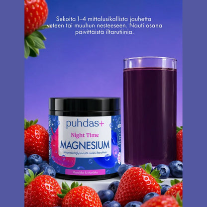 NIGHT TIME MAGNESIUM / JAUHE / MANSIKKA & MUSTIKKA / 80 g