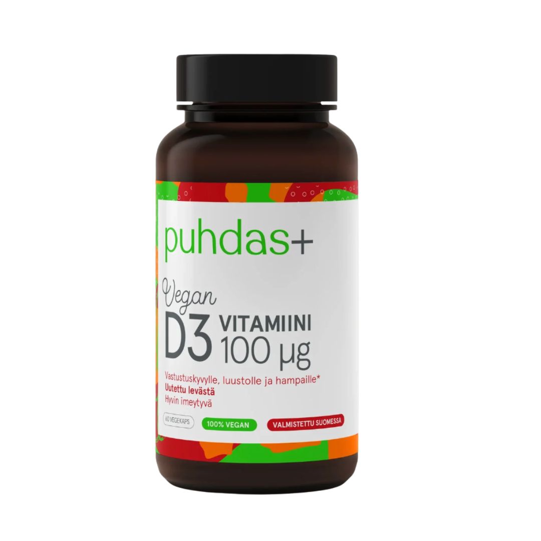 VEGAANI D3-VITAMIINI / 100 mcg / 60 kaps.