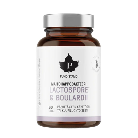 LACTOSPORE & BOULARDII / MAITOHAPPOBAKTEERI / 60 kaps.