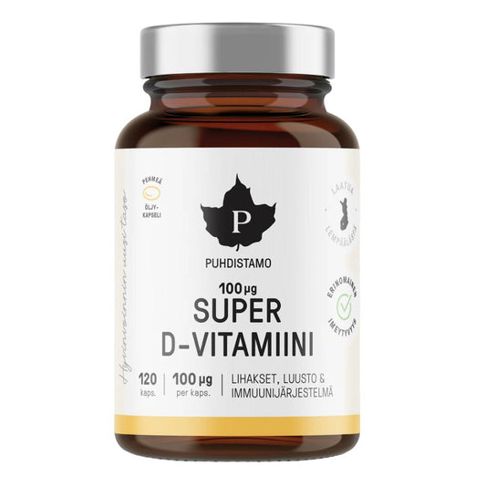 SUPER D-VITAMIINI / 100 mcg / 120 kaps.
