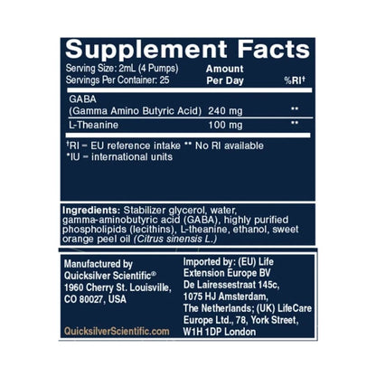 LIPOSOMAALINEN GABA + L-TEANIINI / EU / 50 ml