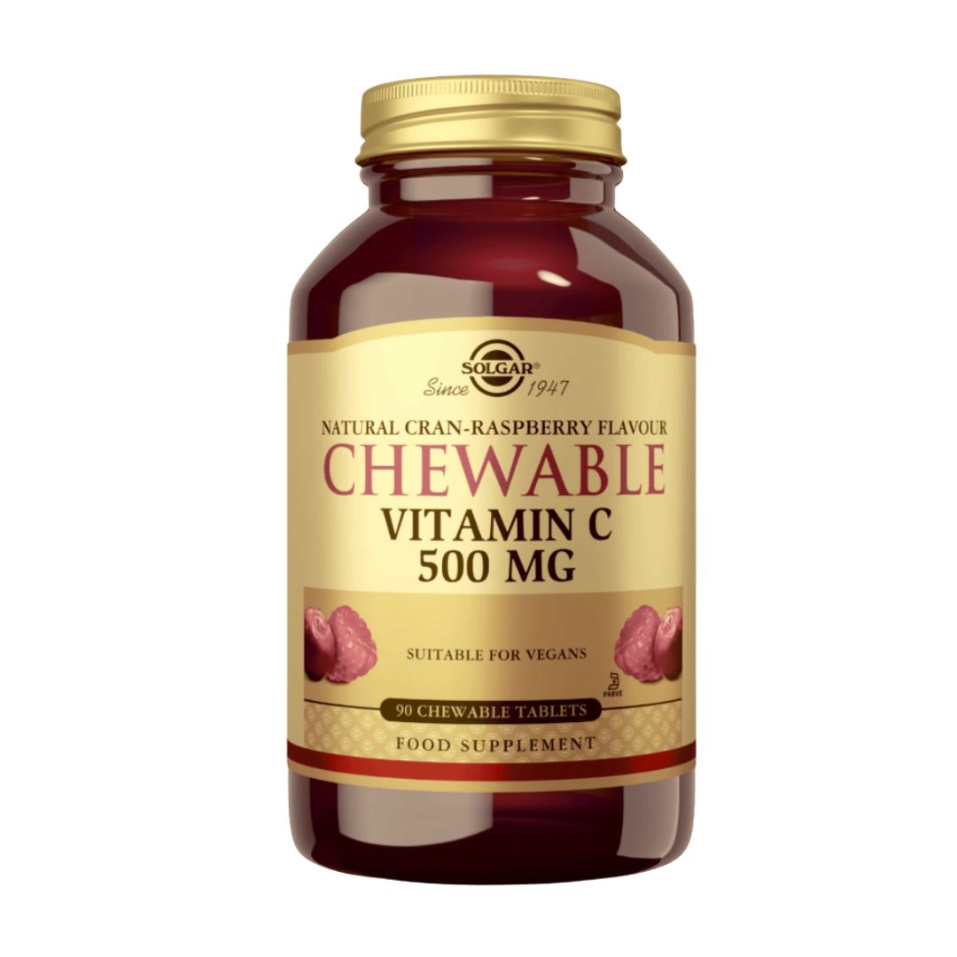 PURESKELTAVA C-VITAMIINI + ACEROLA-UUTE / KARPALO + VADELMA / 500 mg / 90 tabl.