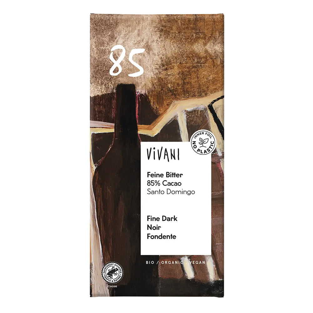 Organic dark chocolate bar 85% Santo Domingo 100g
